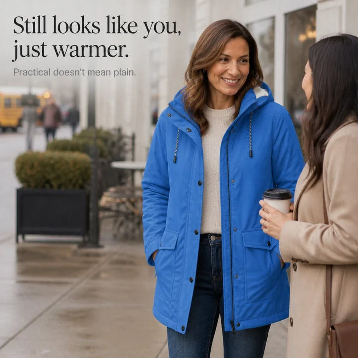 Women's Fleece-Lined Hooded Winter Jacket
