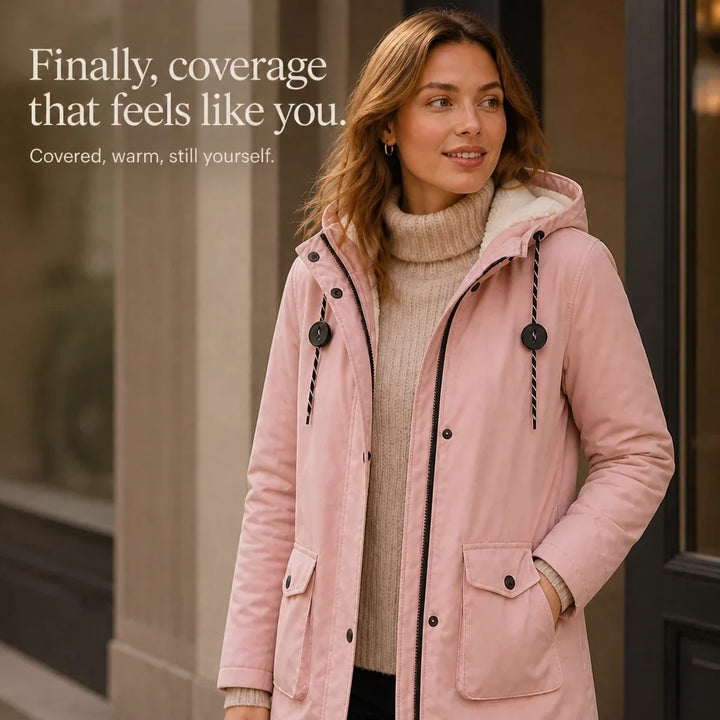 Women's Long Hooded Lined Parka Coat