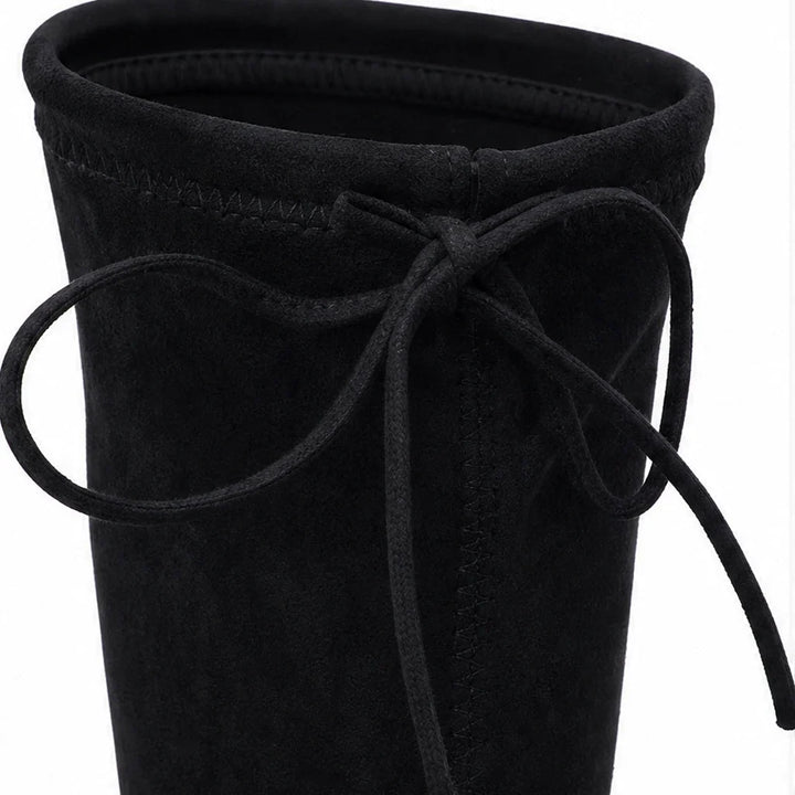 Women's Stretch Suede Block Heel Over-the-Knee Boots
