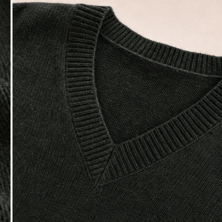 Women's Oversized V-Neck Knit Jumper