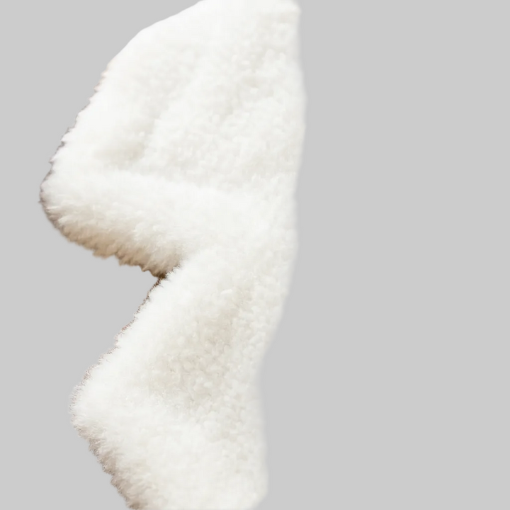 Women's Longline Polyester Coat with Plush Collar and Cuffs