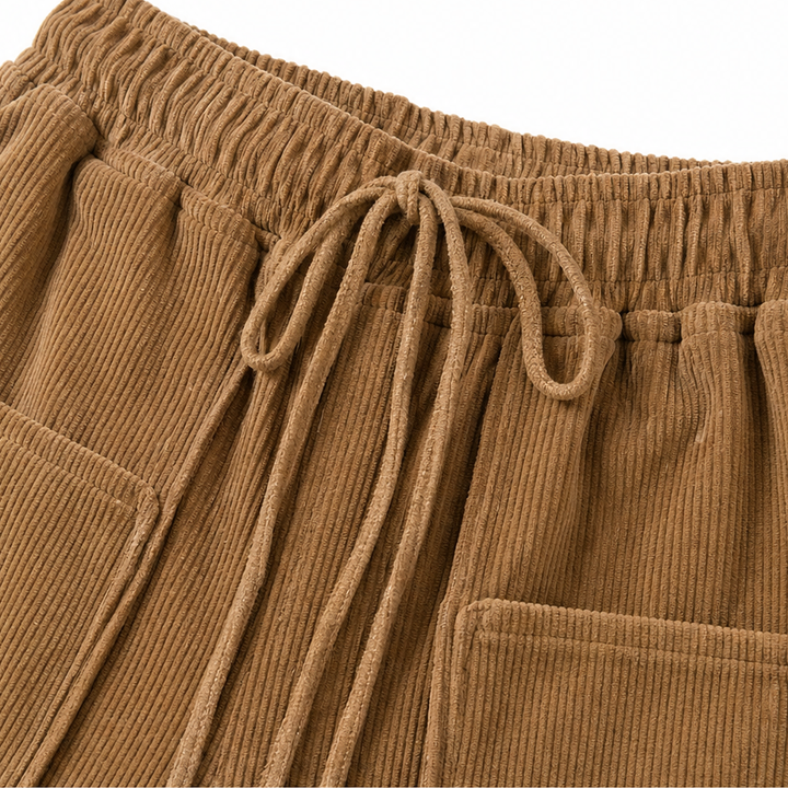 Women's Ribbed Corduroy Wide-Leg Trousers