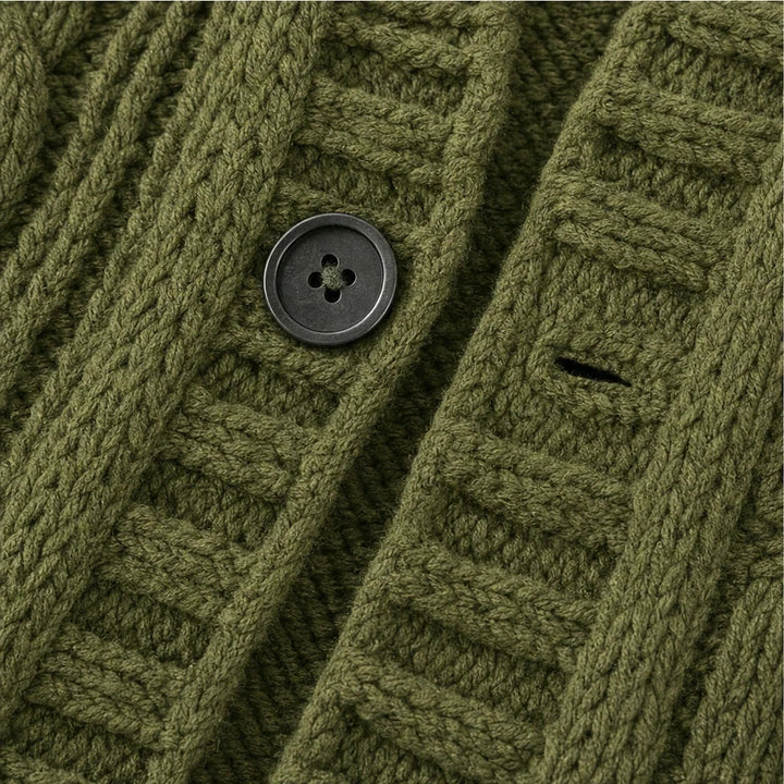 Women's Oversized Cable-Knit Longline Cardigan