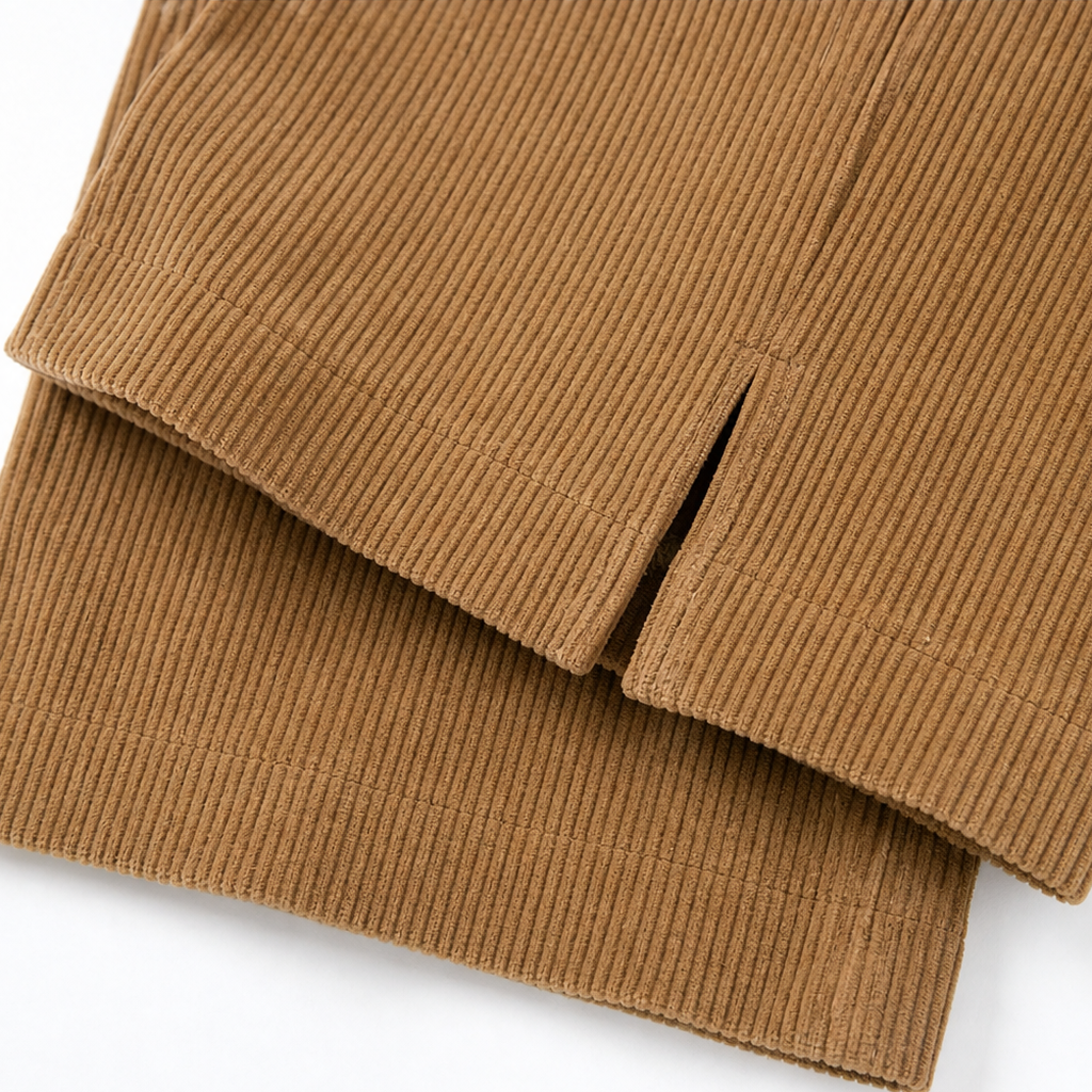 Women's Ribbed Corduroy Wide-Leg Trousers