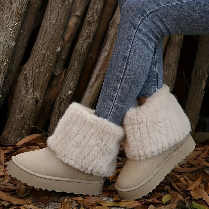 Women's Plush-Lined Platform Ankle Boots