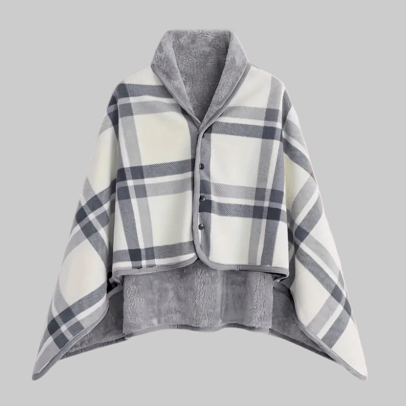Linnea | Buttoned Wrap Shawl