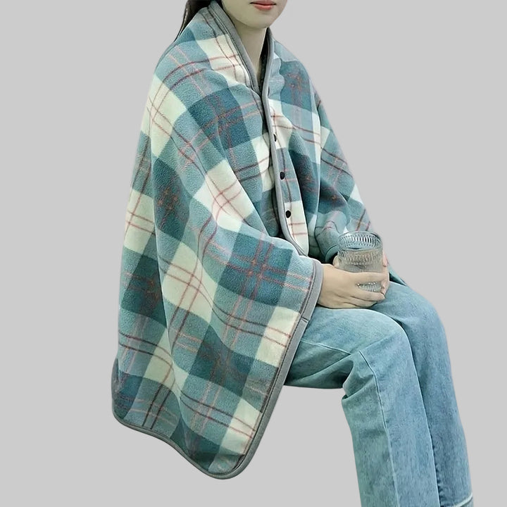 Linnea | Buttoned Wrap Shawl