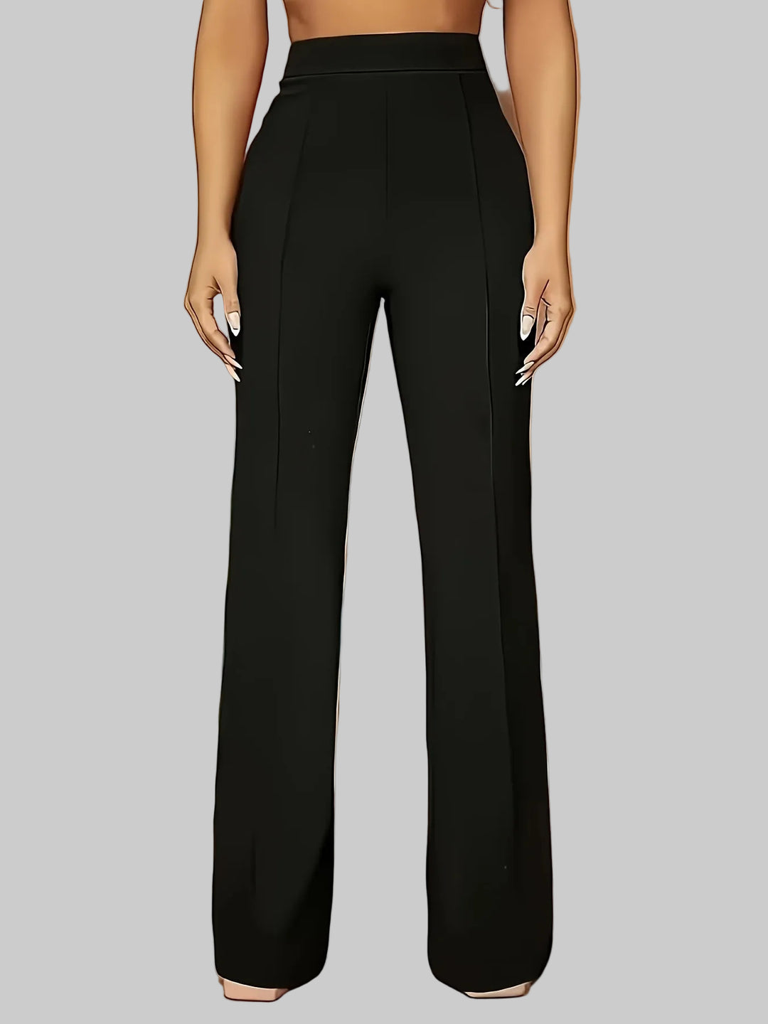 Women's Relaxed V-Neck Striped Trousers Set