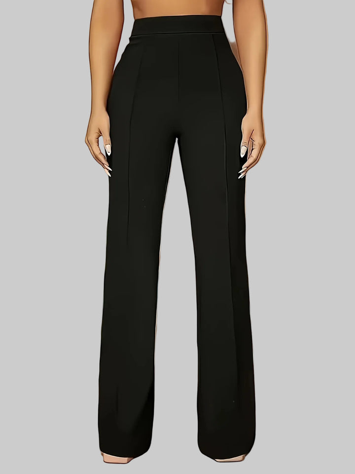 Women's Relaxed V-Neck Striped Trousers Set