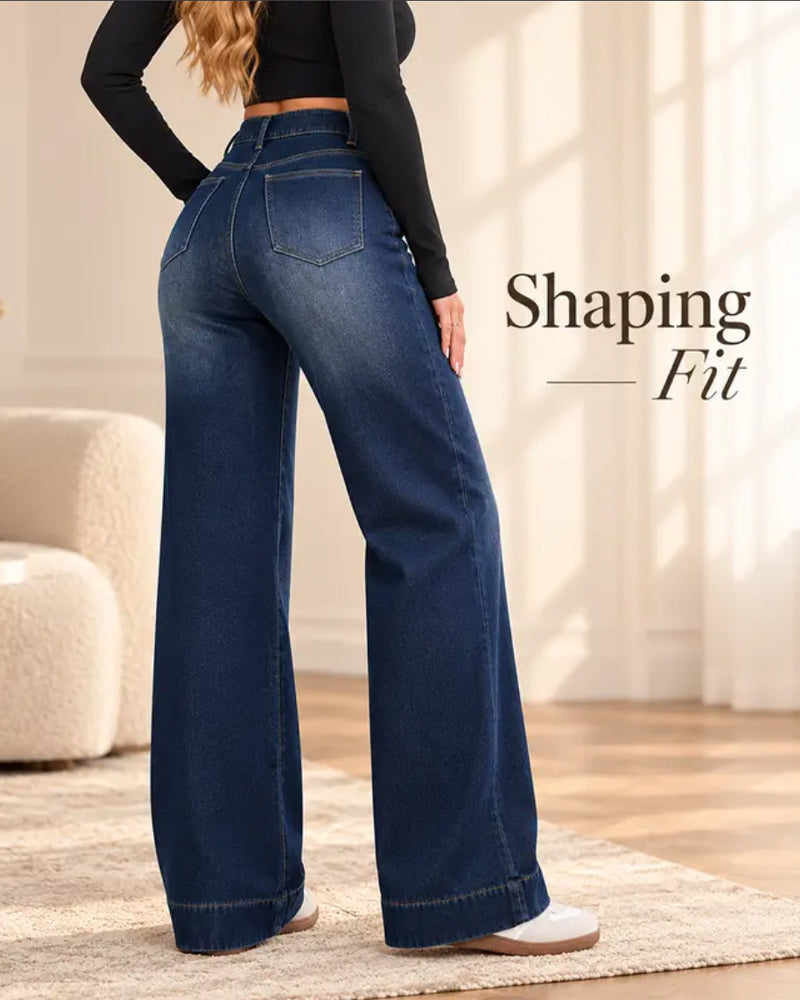 Women's Fleece-Lined Wide-Leg Jeans