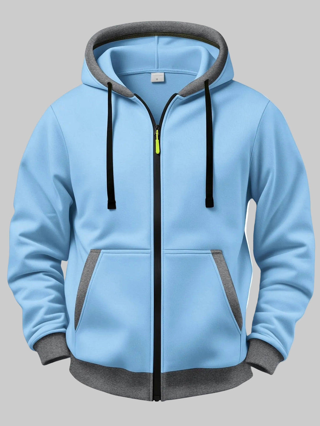 Relaxed Fit Hooded Zip-Up Winter Jumper