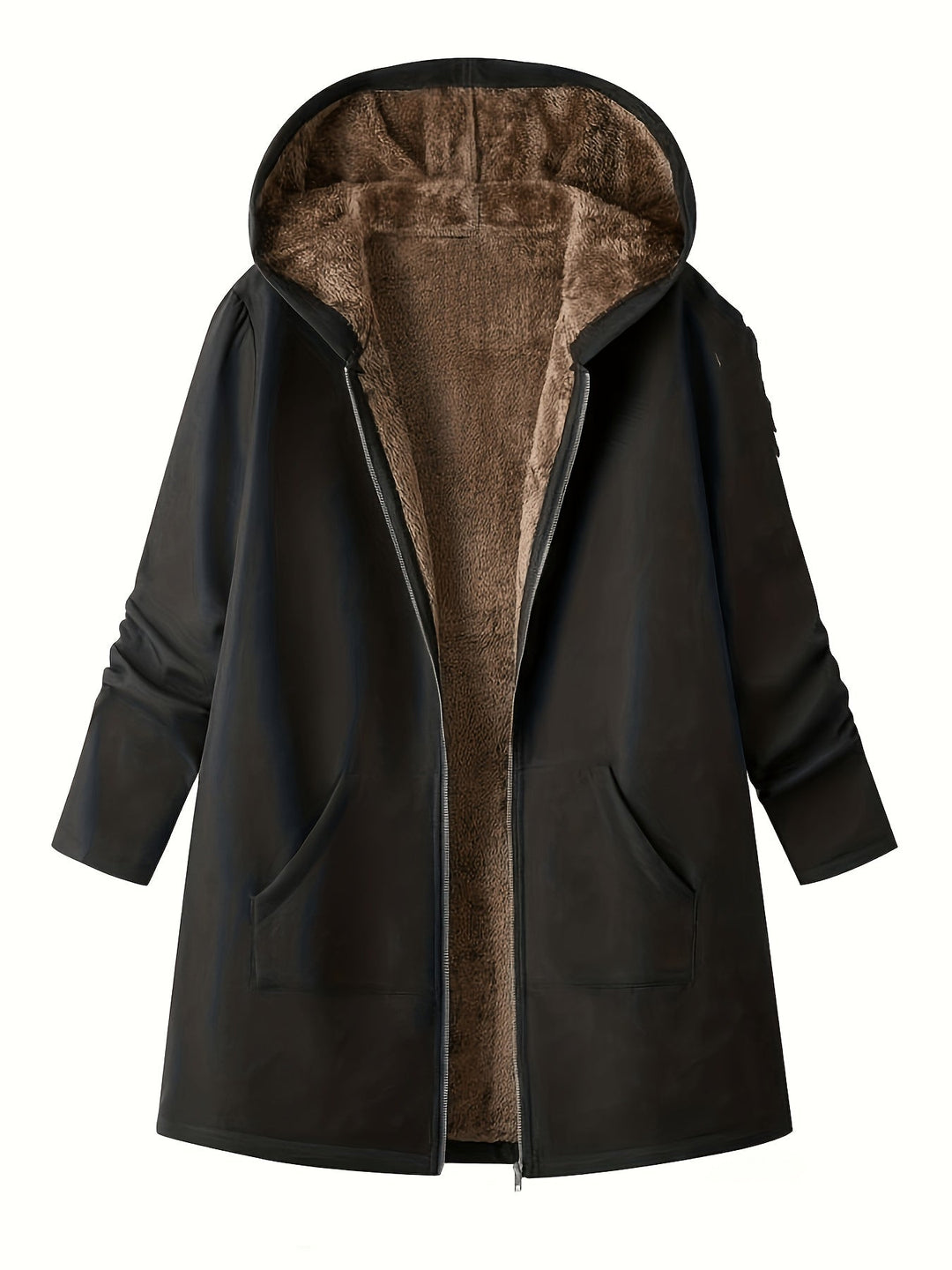 Women's Soft-Lined Hooded Longline Coat