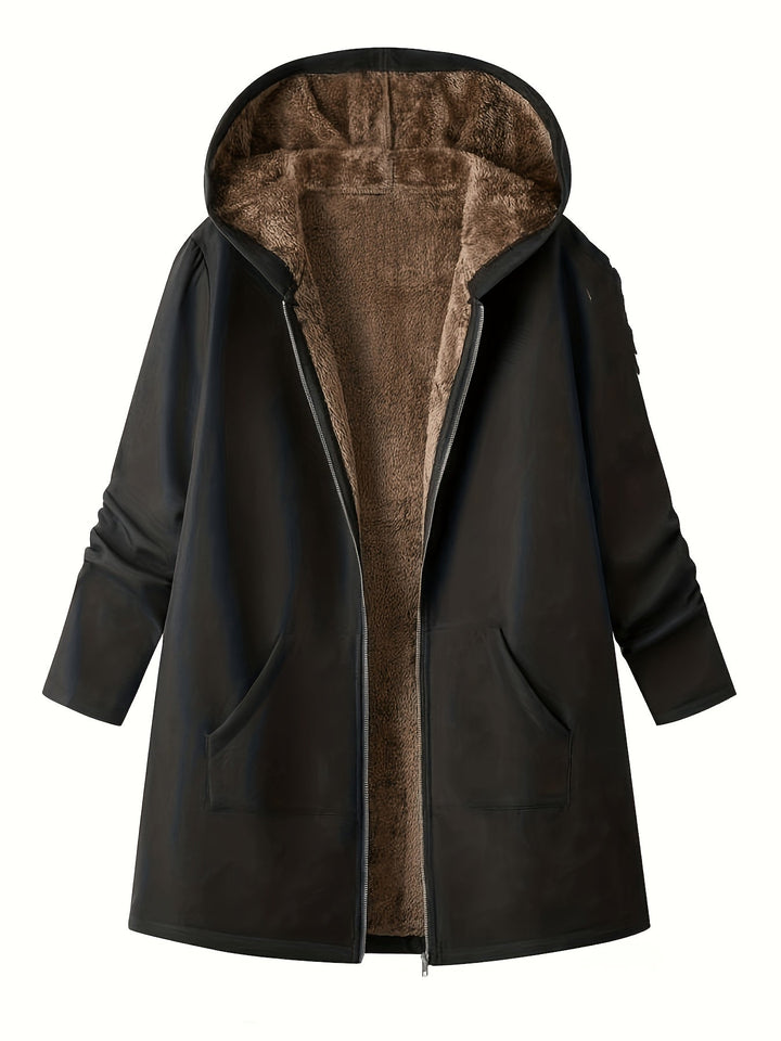 Women's Soft-Lined Hooded Longline Coat