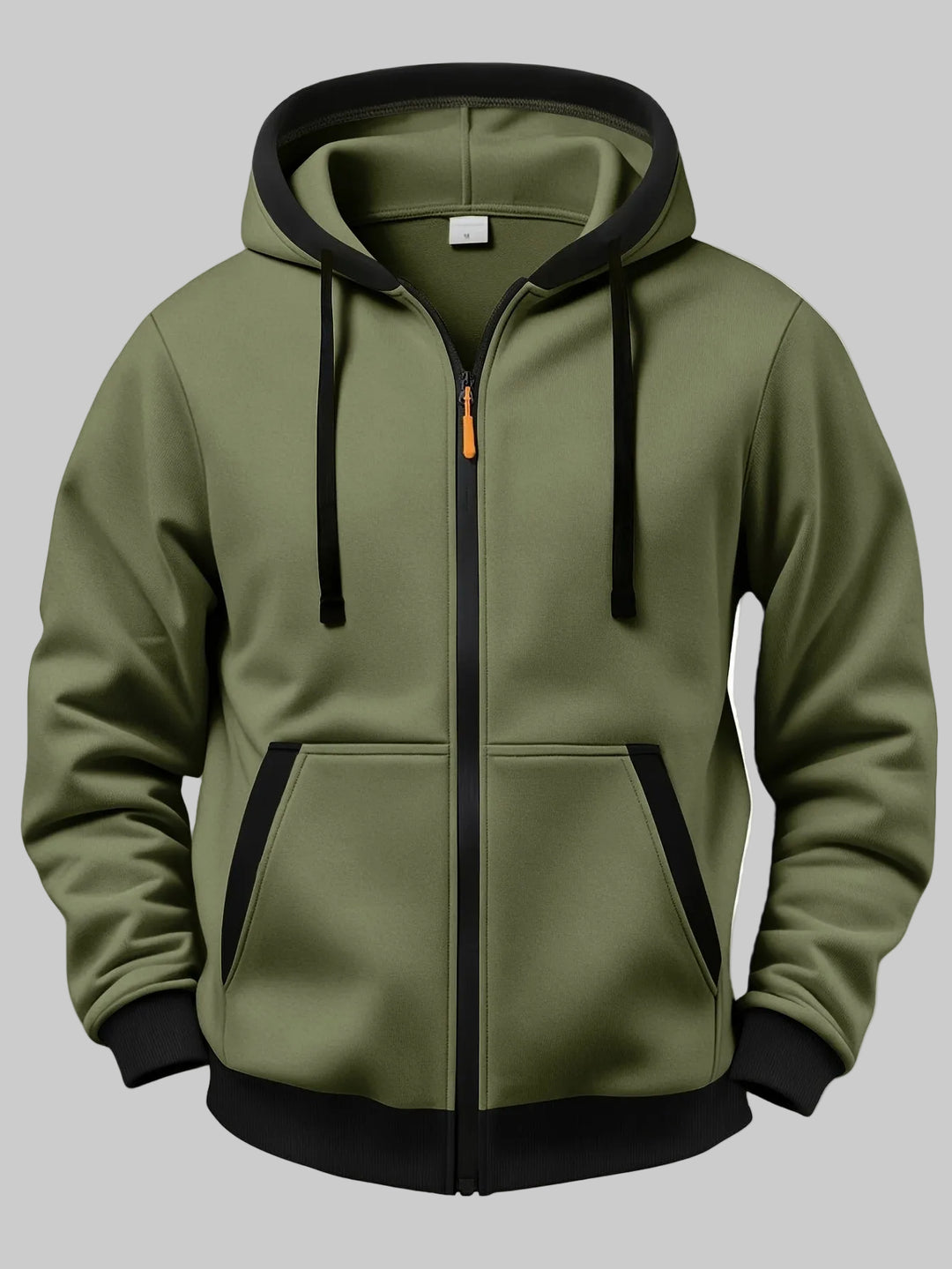 Relaxed Fit Hooded Zip-Up Winter Jumper