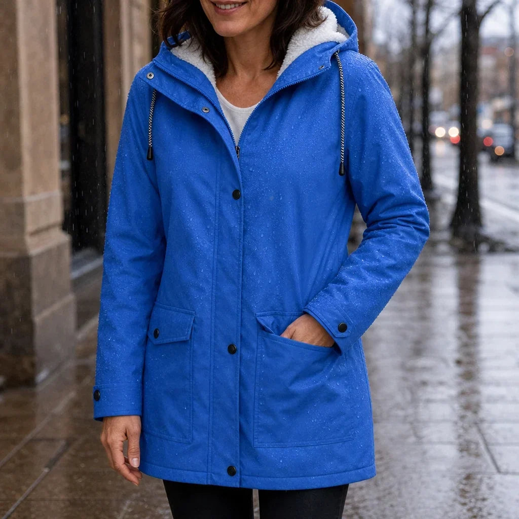 Women's Fleece-Lined Hooded Winter Jacket