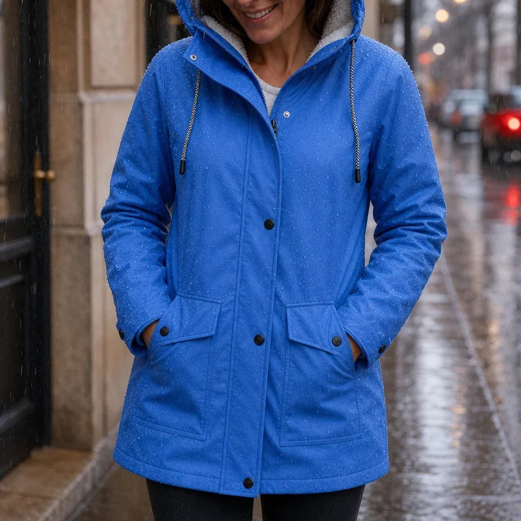 Women's Fleece-Lined Hooded Winter Jacket