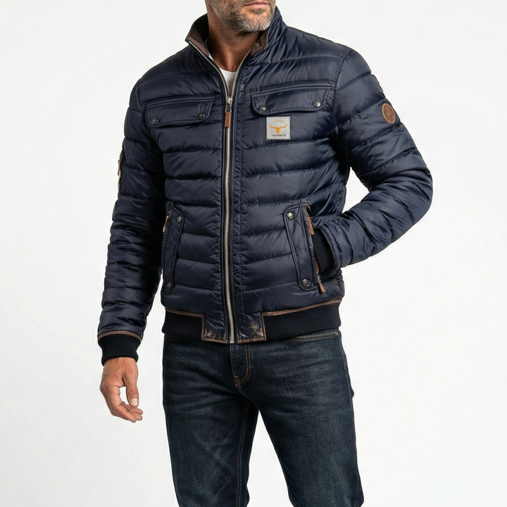 Retro Quilted Zip Jacket