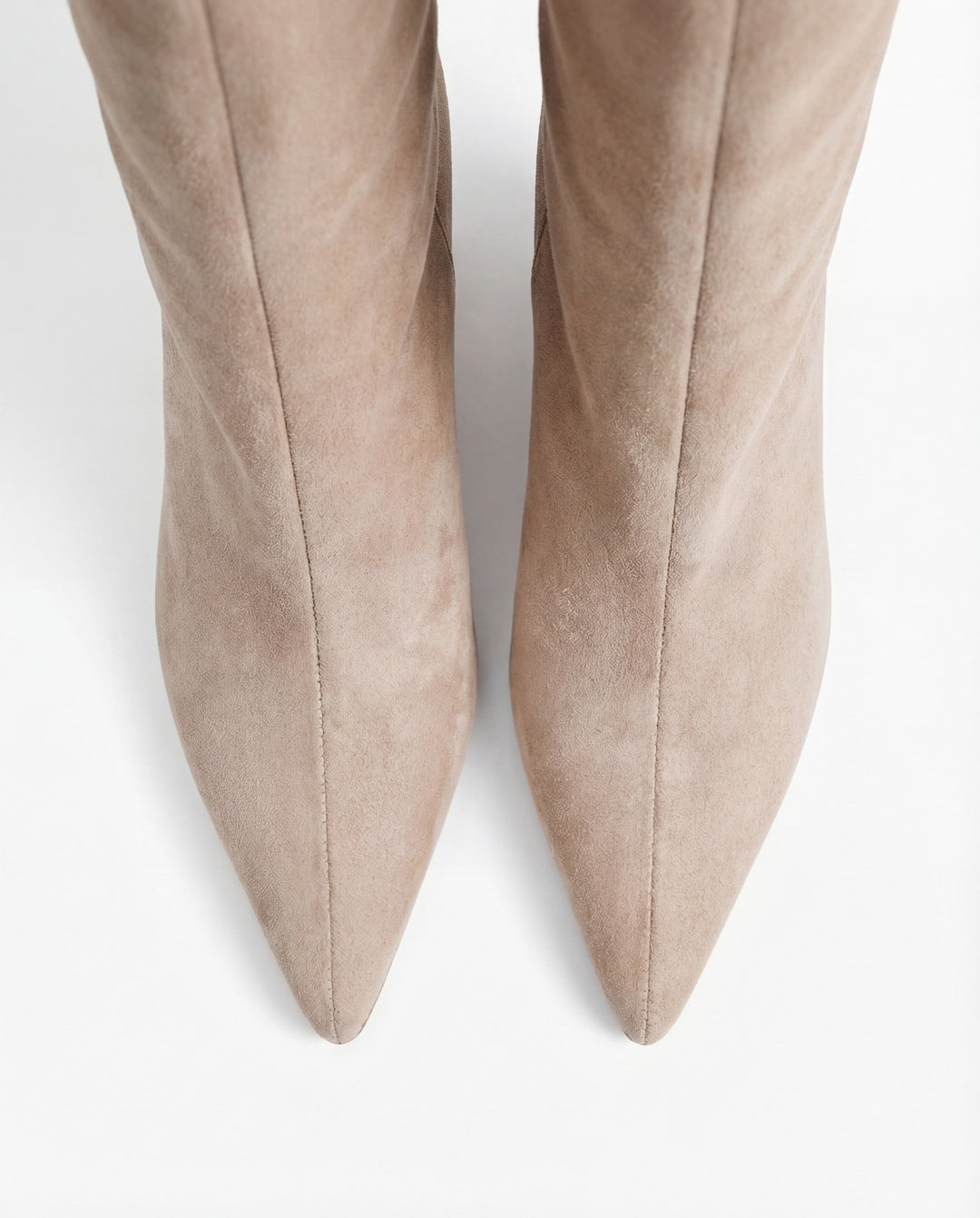 Women's Suede Pointed-Toe Knee-High Heeled Boots