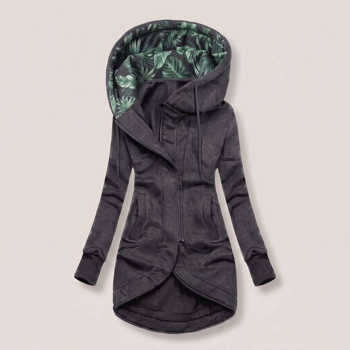 Women's Hooded Zip-Front Winter Parka - Grey