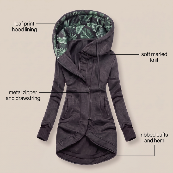 Women's Hooded Zip-Front Winter Parka