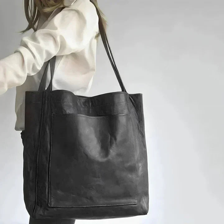 Spacious Tote Bag with Front Pocket and Twin Shoulder Straps