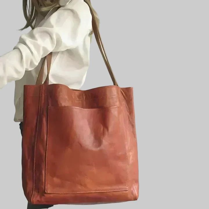 Spacious Tote Bag with Front Pocket and Twin Shoulder Straps