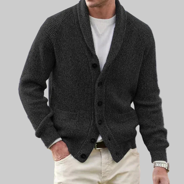 Long-Sleeve Button-Front Cardigan