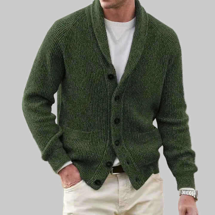 Long-Sleeve Button-Front Cardigan