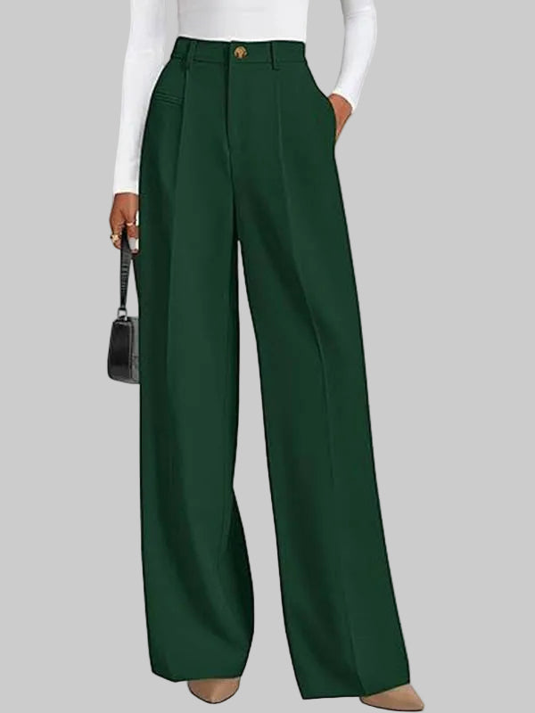 Women's High-Waisted Wide-Leg Wool Trousers