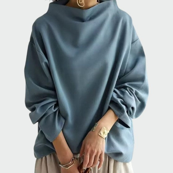 Women's Relaxed High-Neck Casual Top