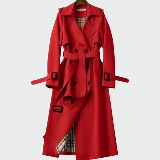 Women's Belted Lined Trench Coat