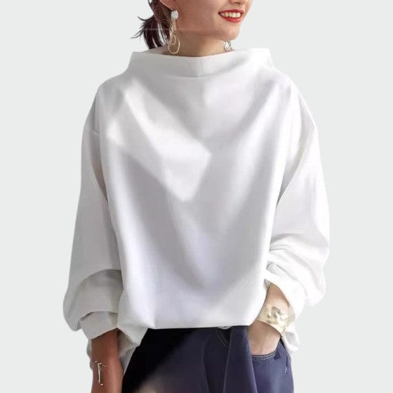 Women's Relaxed High-Neck Casual Top