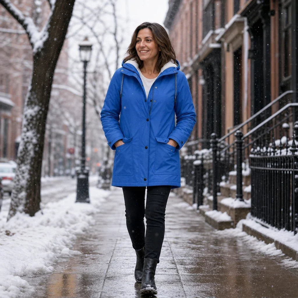 Women's Fleece-Lined Hooded Winter Jacket