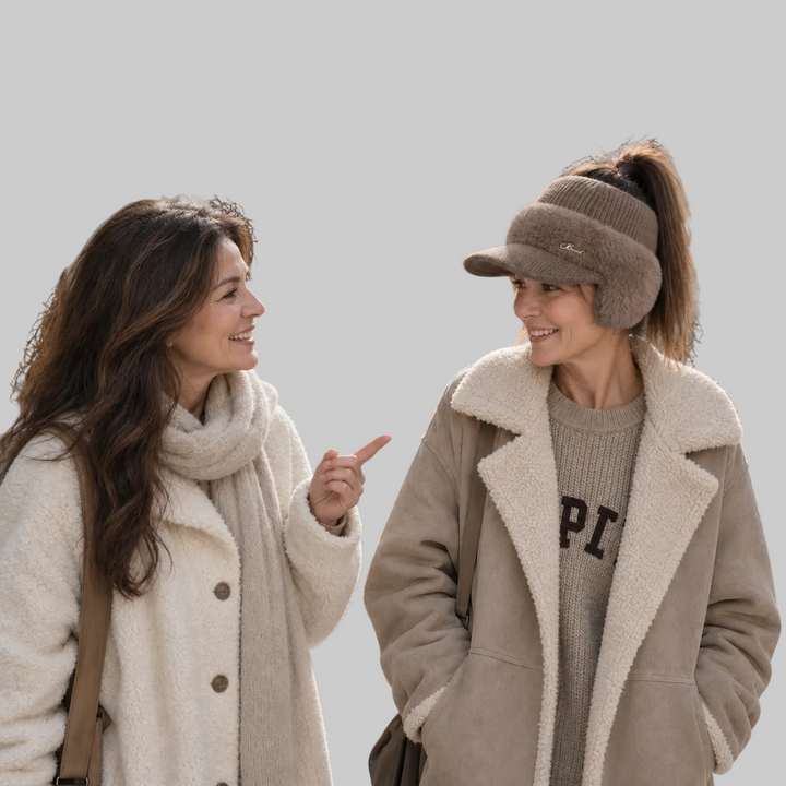 Open-Crown Knitted Ponytail Beanie