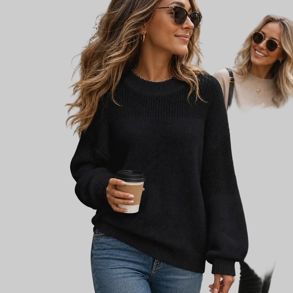 Relaxed Crew-Neck Knit Jumper