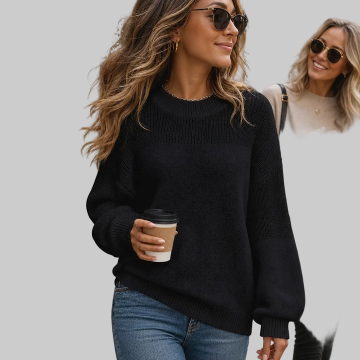Relaxed Crew-Neck Knit Jumper