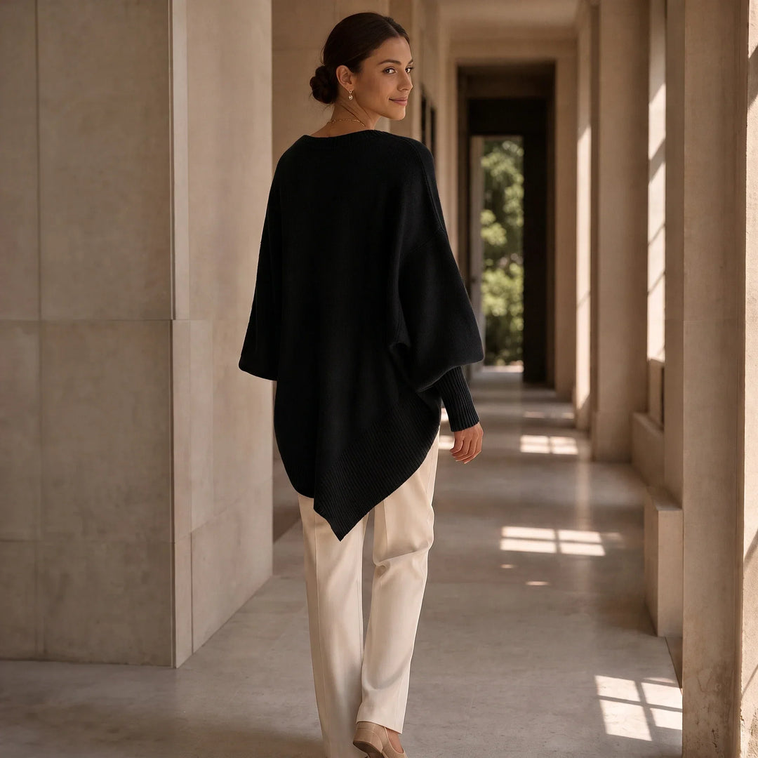 Women's Oversized V-Neck Knit Jumper