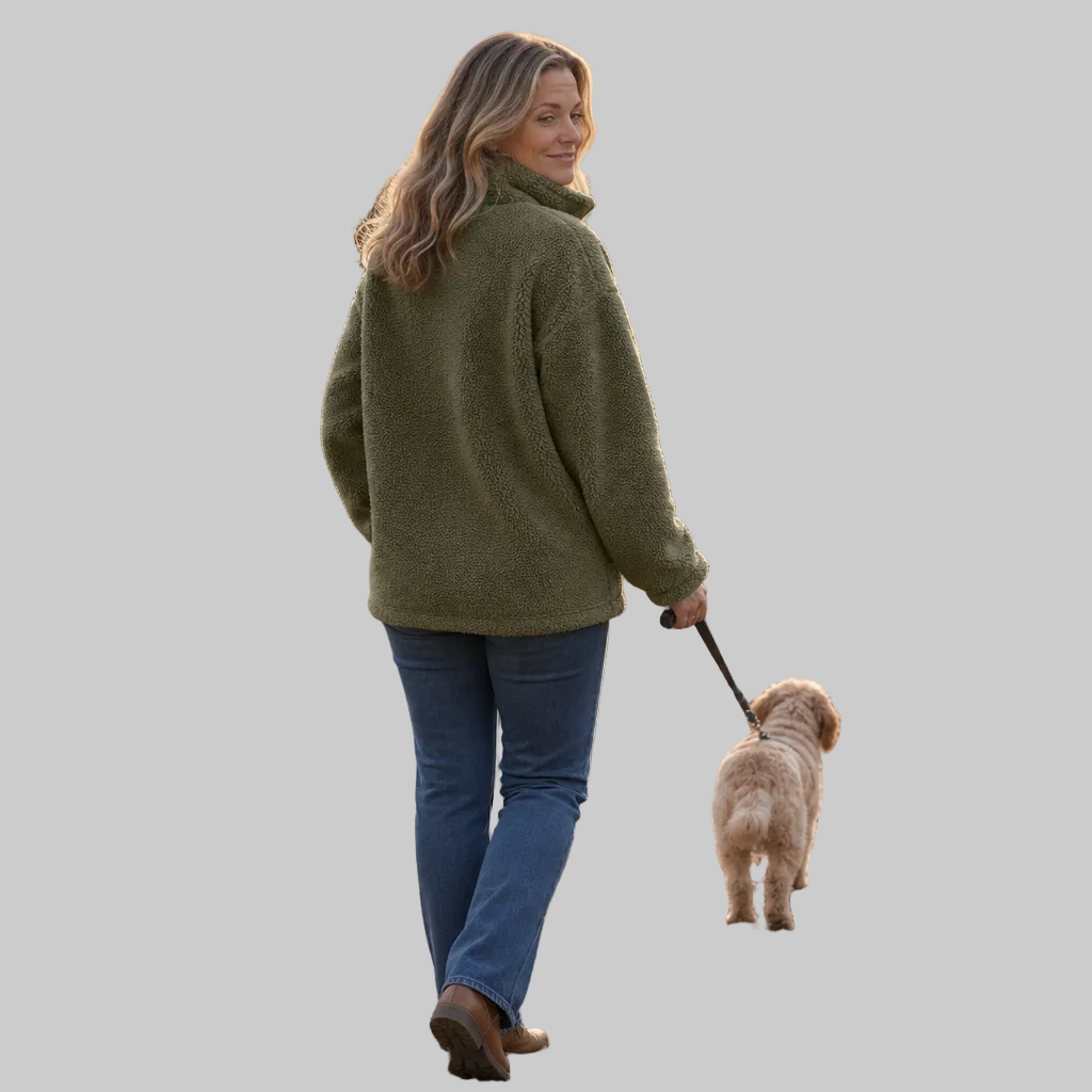 Women's Fleece-Look Zip-Up Winter Jacket