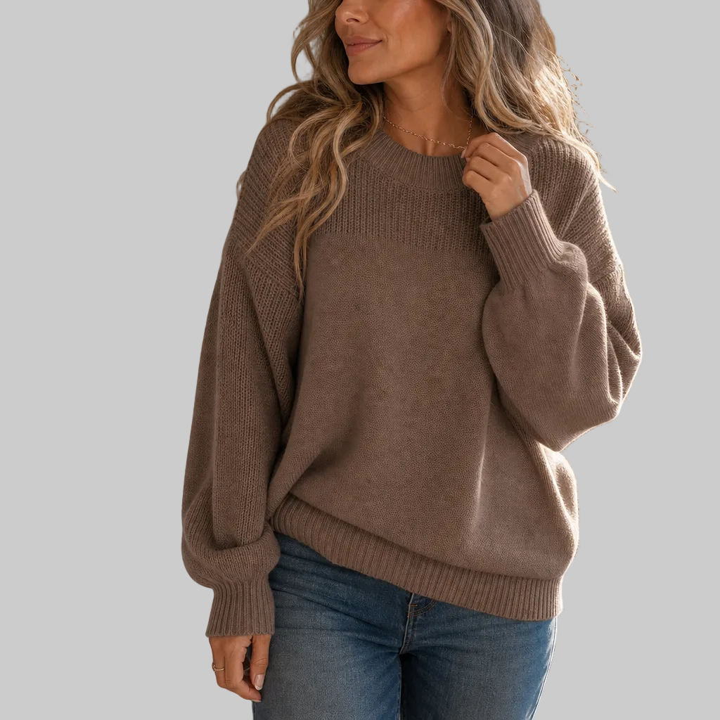 Relaxed Crew-Neck Knit Jumper