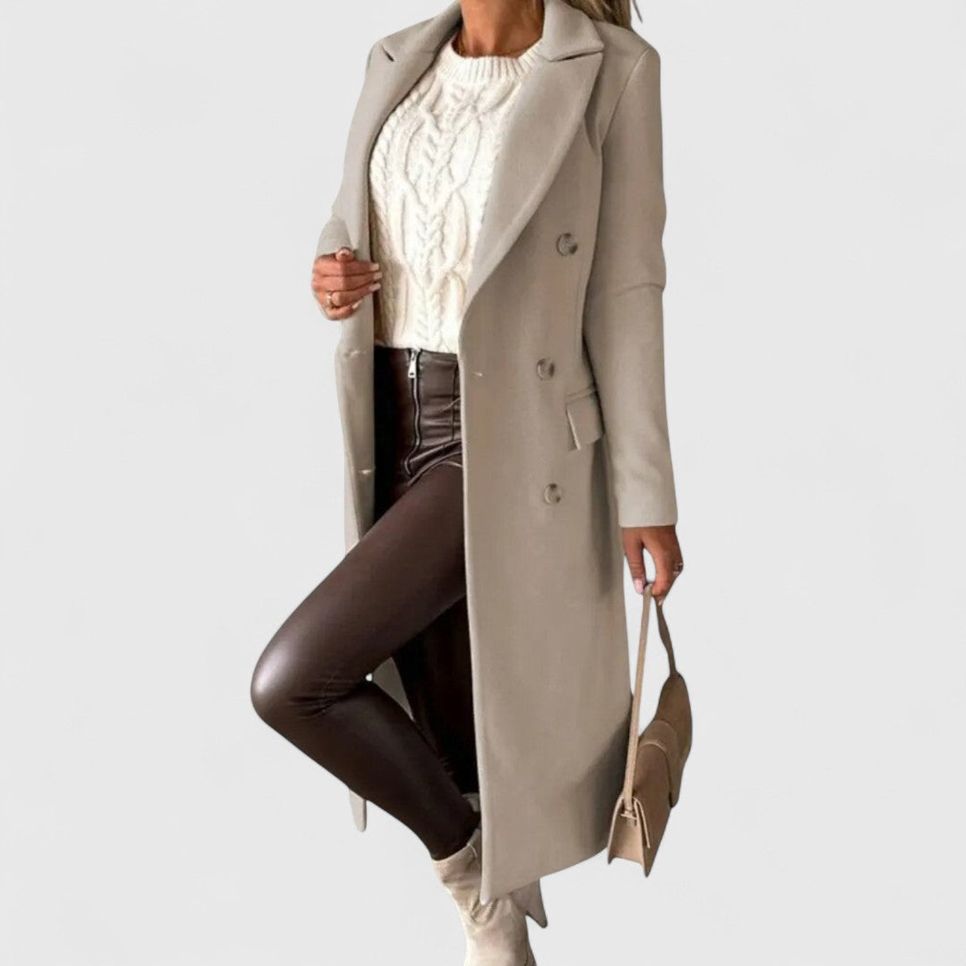 Women's Longline Button-Front Coat
