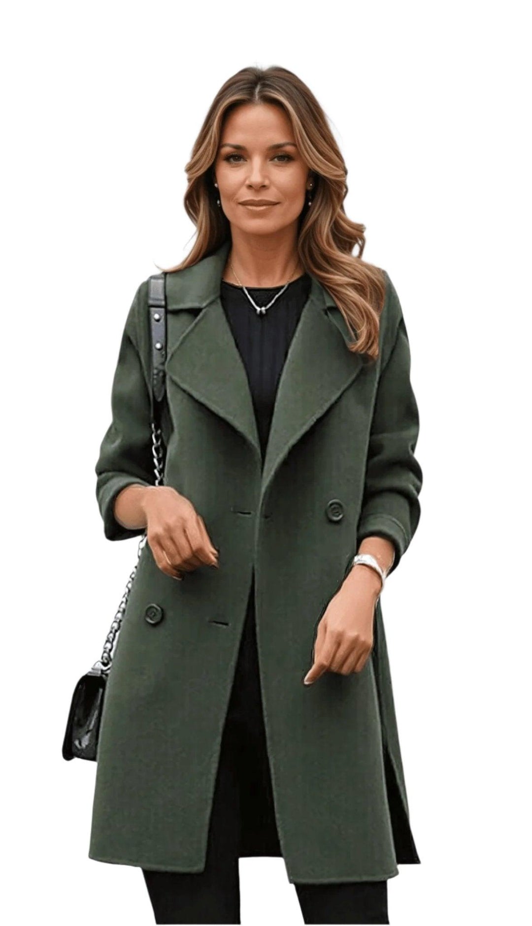 Women's Double-Breasted Longline Winter Coat