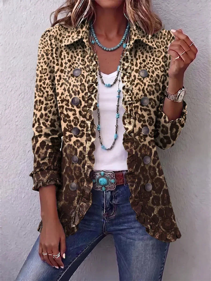 Boho Ruffled Button Jacket