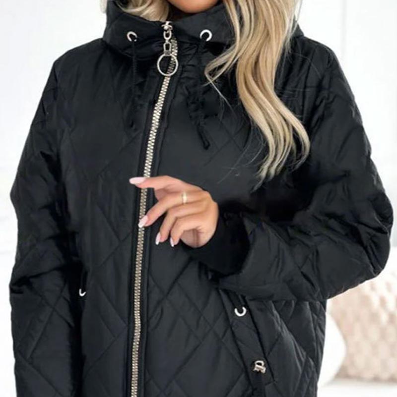 Women's Cotton-Lined Hooded Winter Parka