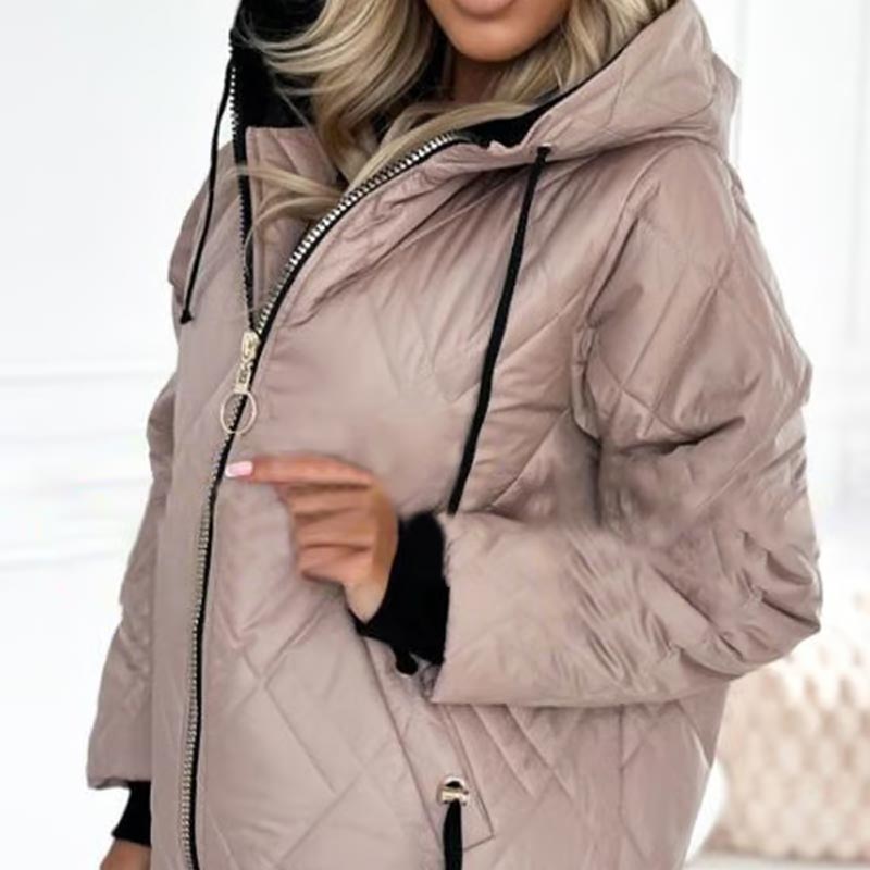 Women's Cotton-Lined Hooded Winter Parka