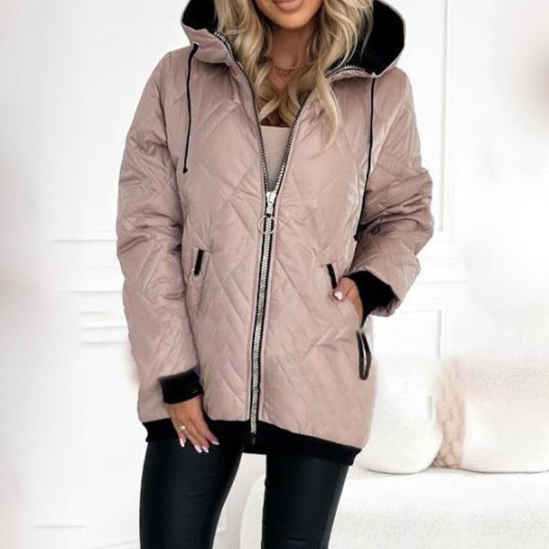 Women's Cotton-Lined Hooded Winter Parka