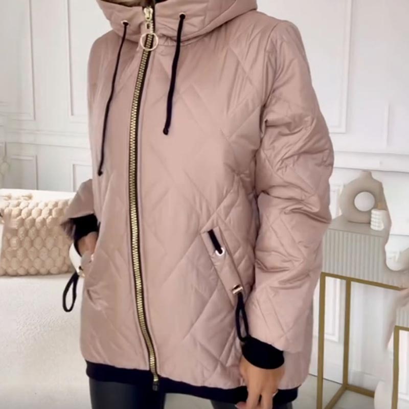 Women's Cotton-Lined Hooded Winter Parka