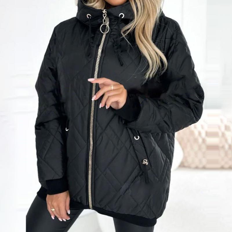 Women's Cotton-Lined Hooded Winter Parka