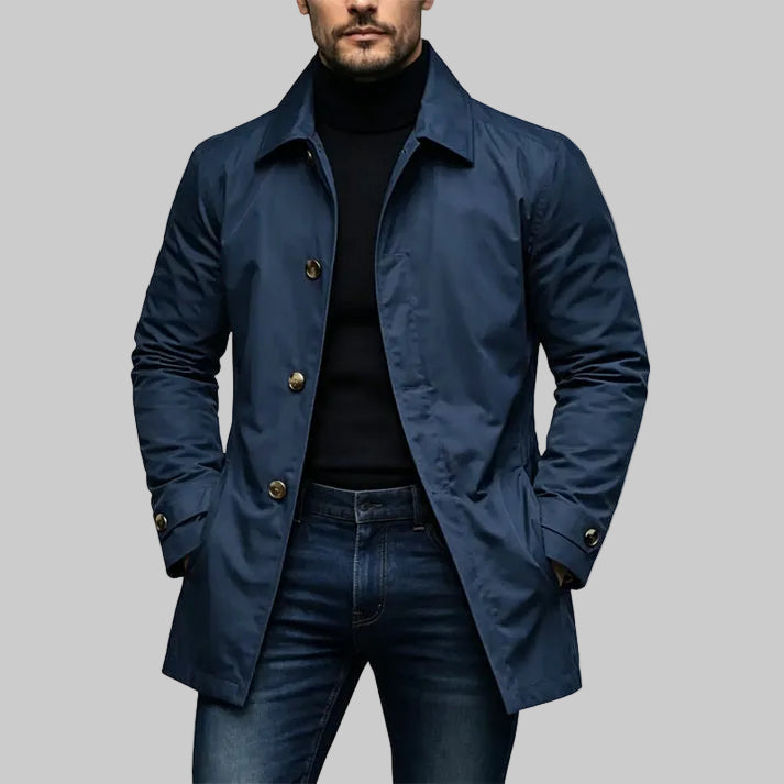 Men's Mid-Length Waterproof Jacket