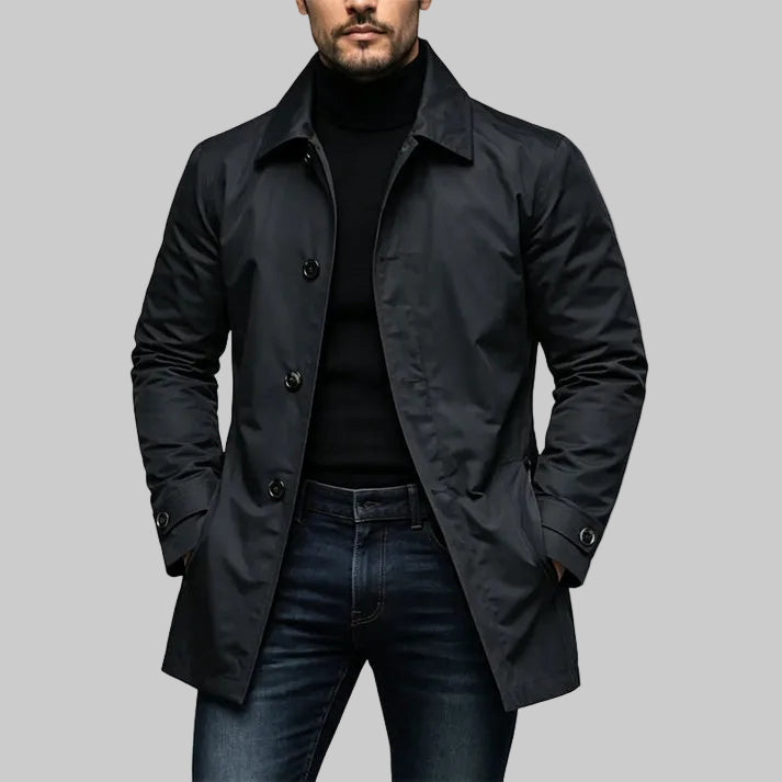 Men's Mid-Length Waterproof Jacket