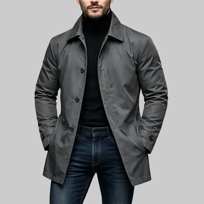 Men's Mid-Length Waterproof Jacket